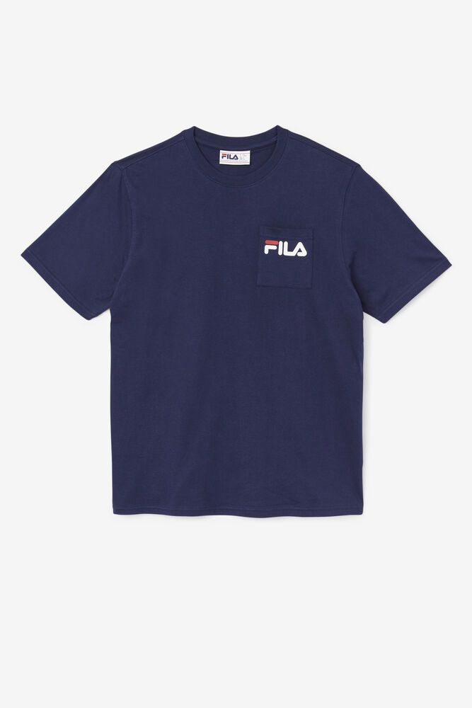 Fila T-Shirt Herre Mørkeblå Curtis Pocket ILR-047356